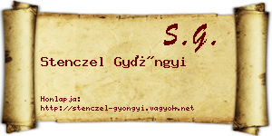 Stenczel Gyöngyi névjegykártya