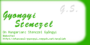 gyongyi stenczel business card